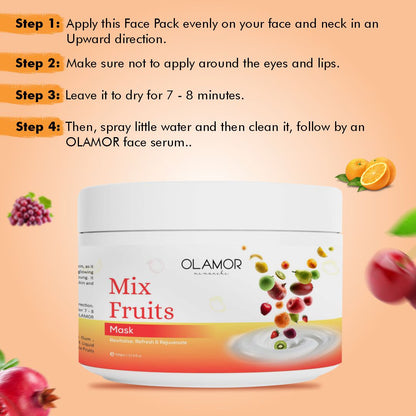 Olamor Mix Fruit Face Mask How To Use