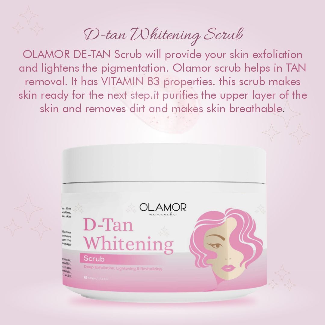 OLAMOR D-Tan Whitening Face Scrub Benefits