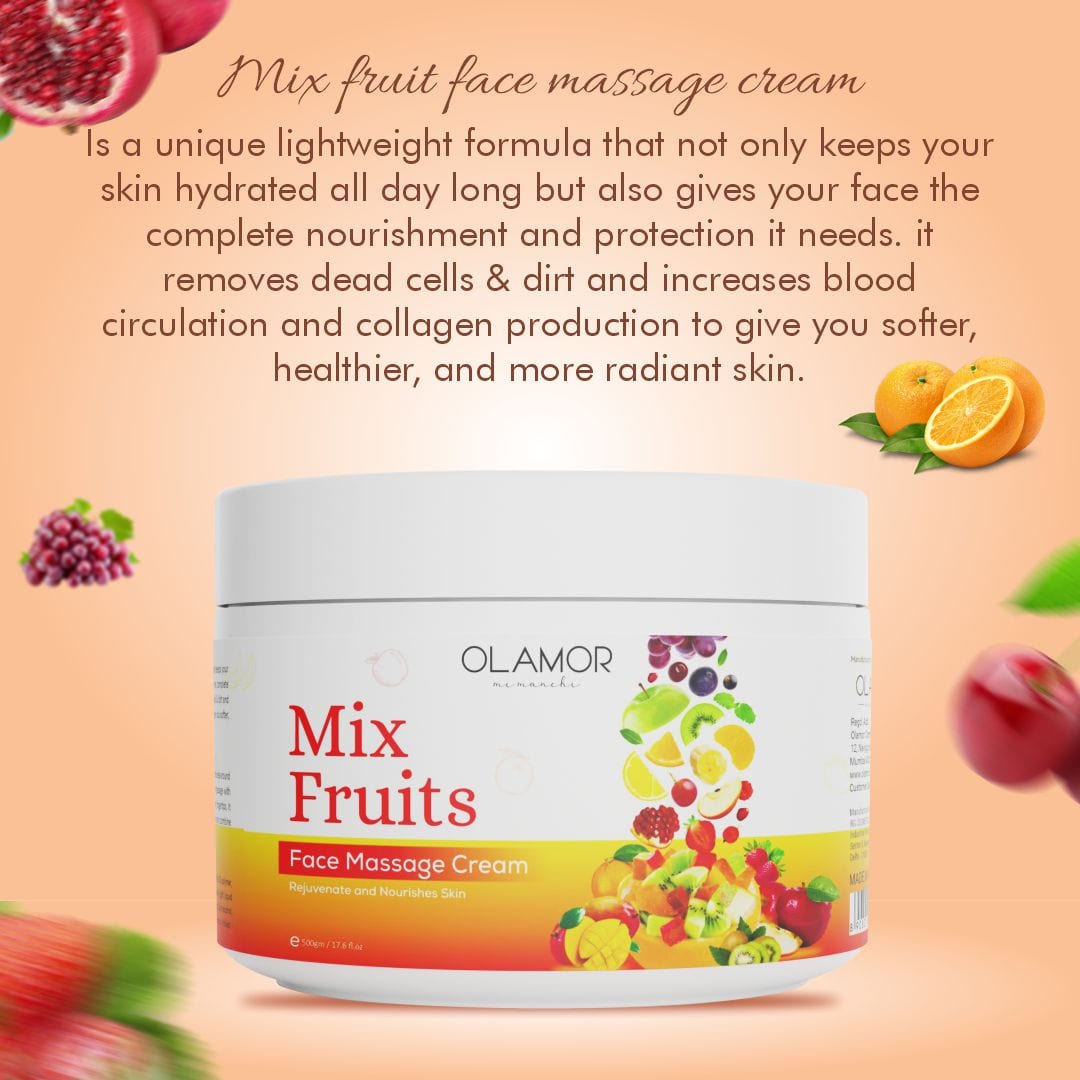 OLAMOR Mix Fruit Face Massage Cream Benefits