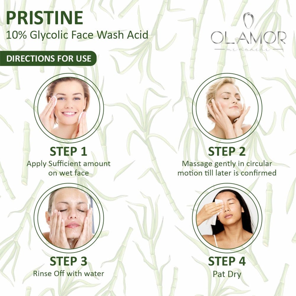 Pristine Glycolic Acid Face Wash How to use